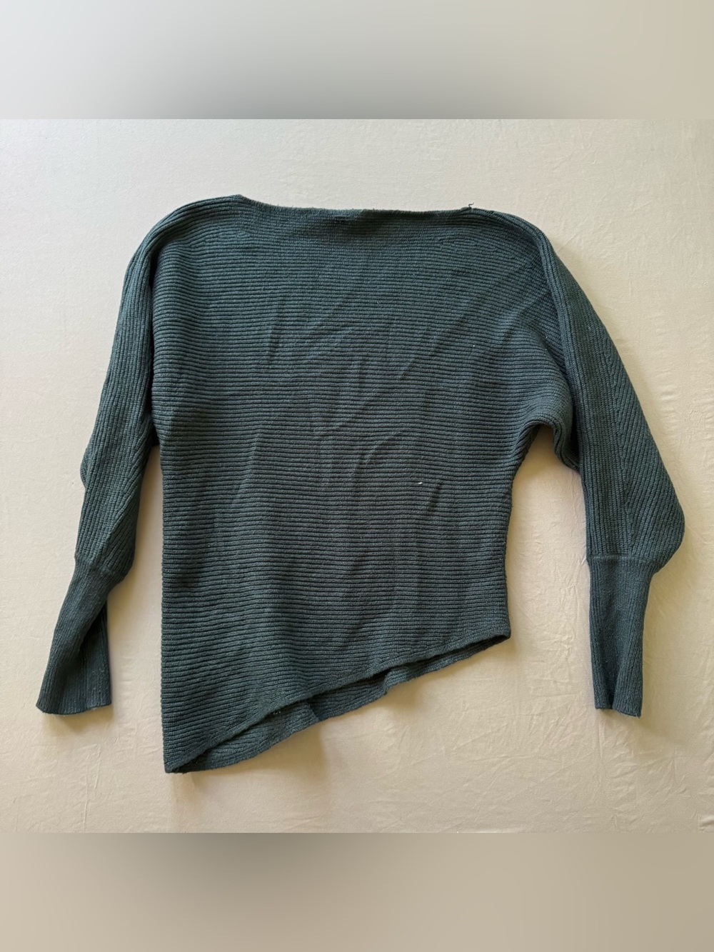 Express Ribbed Asymmetrical Sweater - Picture 2 of 8